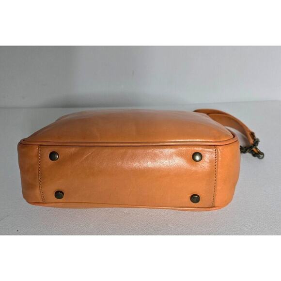 Hobo International Leather Crossbody Shoulder Bag BALL CLASP Orange Chain Strap - Picture 8 of 14